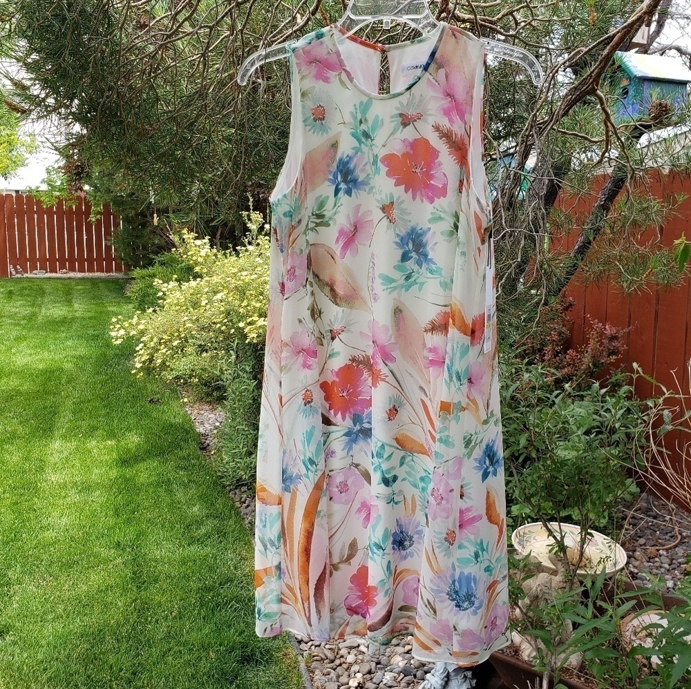 Calvin Klein Floral Chiffon dress